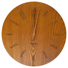 Load image into Gallery viewer, Moana Road Reo Māori Wood Clock
